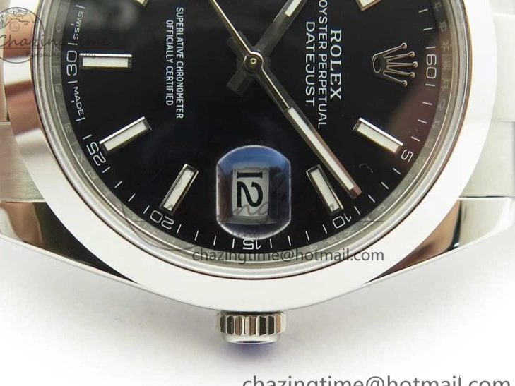 0114 DateJust II 126334 41mm SS BP 1:1 Best Edition Black Dial Sticks Makers on Oyster Bracelet ZeroBulk 3325